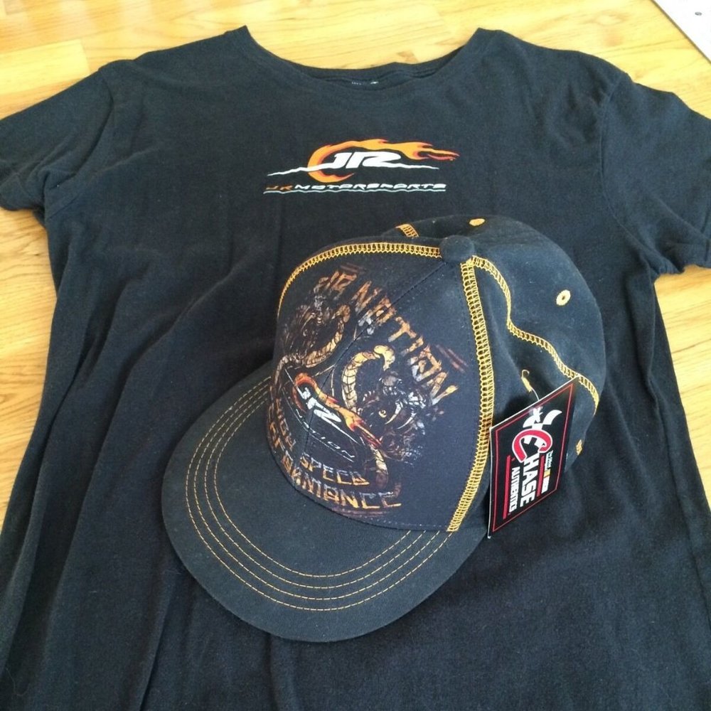 JR Motorsports Ball Cap/Womens Fitted Shirt